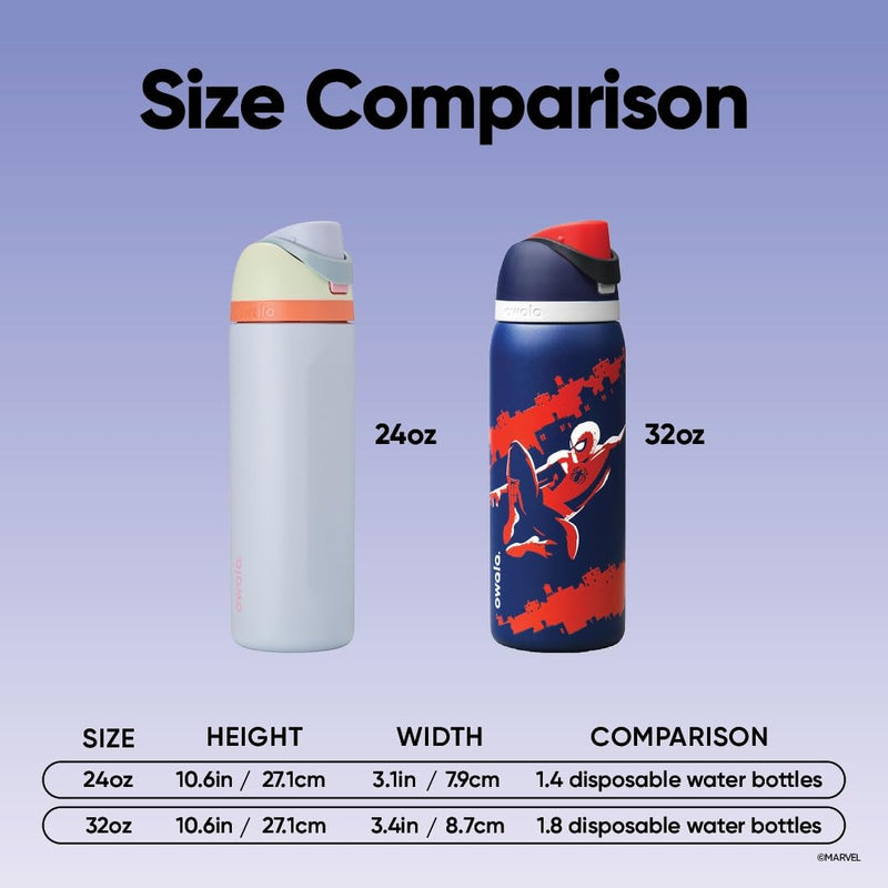 Owala FreeSip Spider Man Botella de Acero 32 oz Marvel Swing of Things