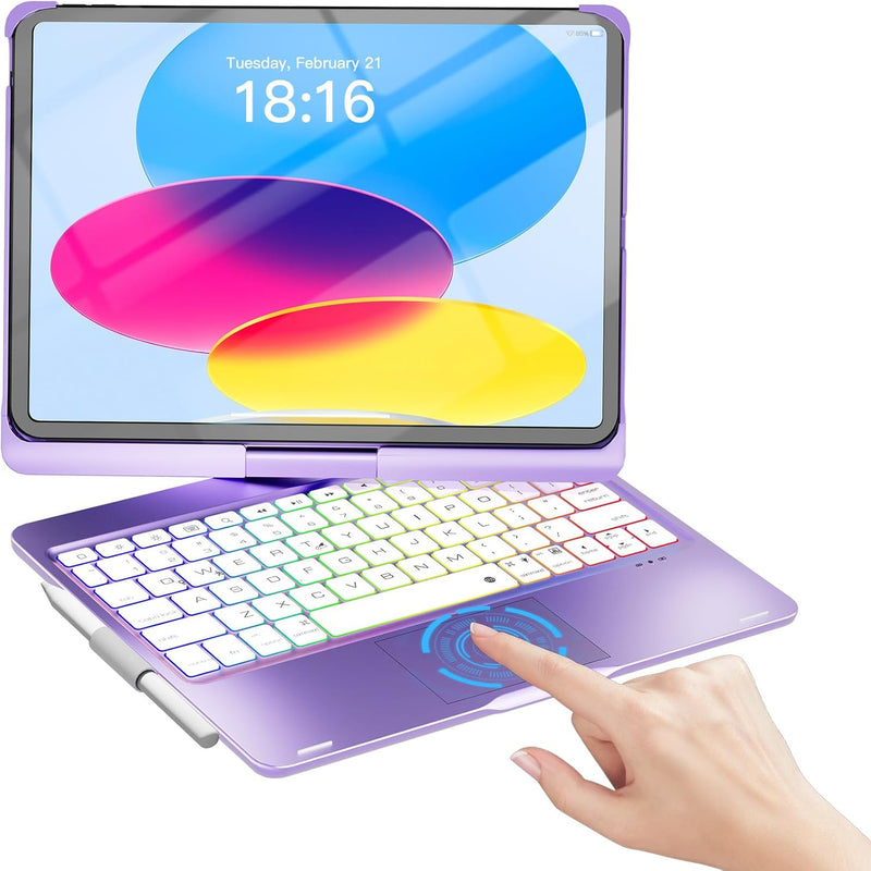 Funda con Teclado NOKBABO para iPad 10/11 (A16) y Air 11" (M4/M3/M2) - Celeste