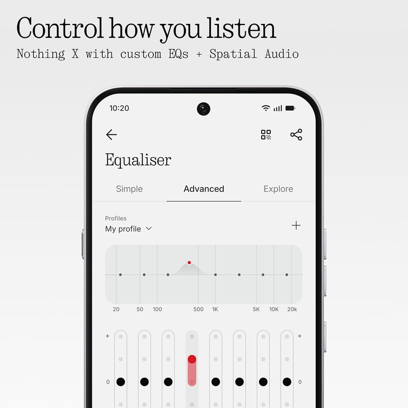 Nothing Ear (3a) Auriculares Bluetooth Cancelación de Ruido 45dB - Blanco