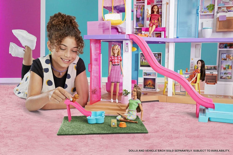 Barbie Dreamhouse (3.75-ft) 3-Story Dollhouse Playset with Pool & Slide
