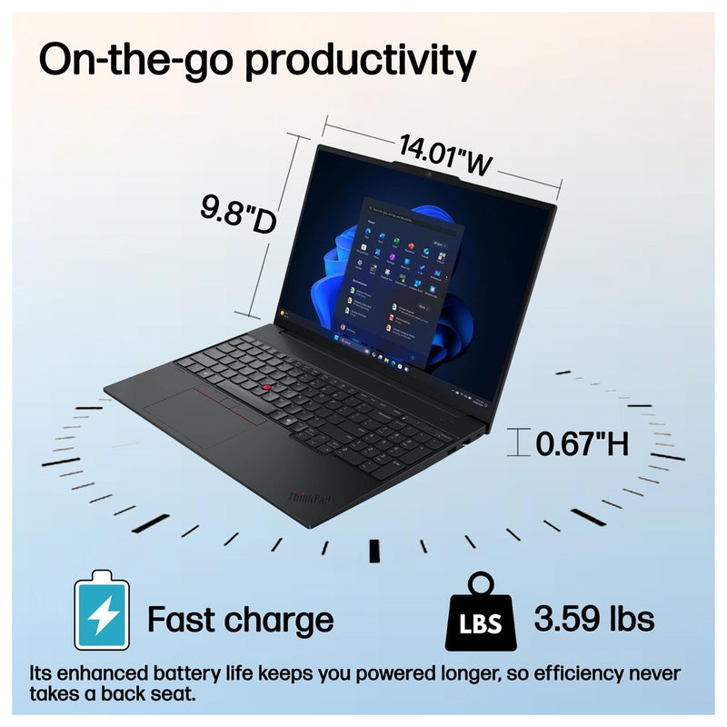 Laptop Lenovo Thinkpad E16 Gen 3 16" Intel Core Ultra 7 32GB RAM 1TB SSD