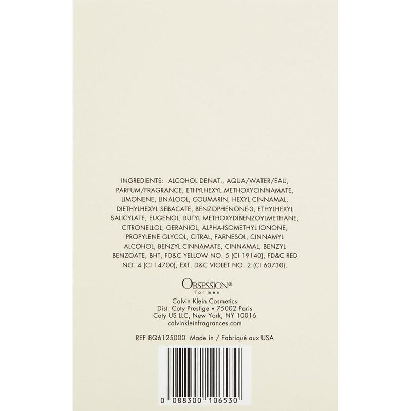 Calvin Klein Obsesión aftershave para hombres con bergamota, mandarina, lavanda y almizcle