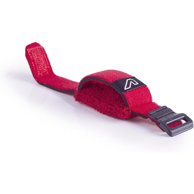 Silenciador de cuerdas Gruv Gear FretWraps, color rojo fuego, talla L, elimina ruido en guitarras y bajos.
