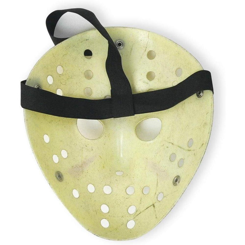 Máscara Cosplay Halloween de terror con diseño de hockey en color amarillo, ideal para disfraces y fiestas temáticas