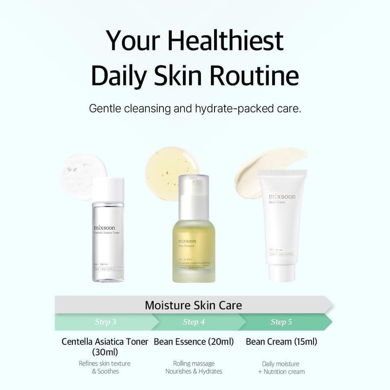 Mixsoon Pure Glow Essentials - Kit De Cuidado De La Piel En 5 Pasos, Hidratante Y Nutritivo, Ideal Para Viajes