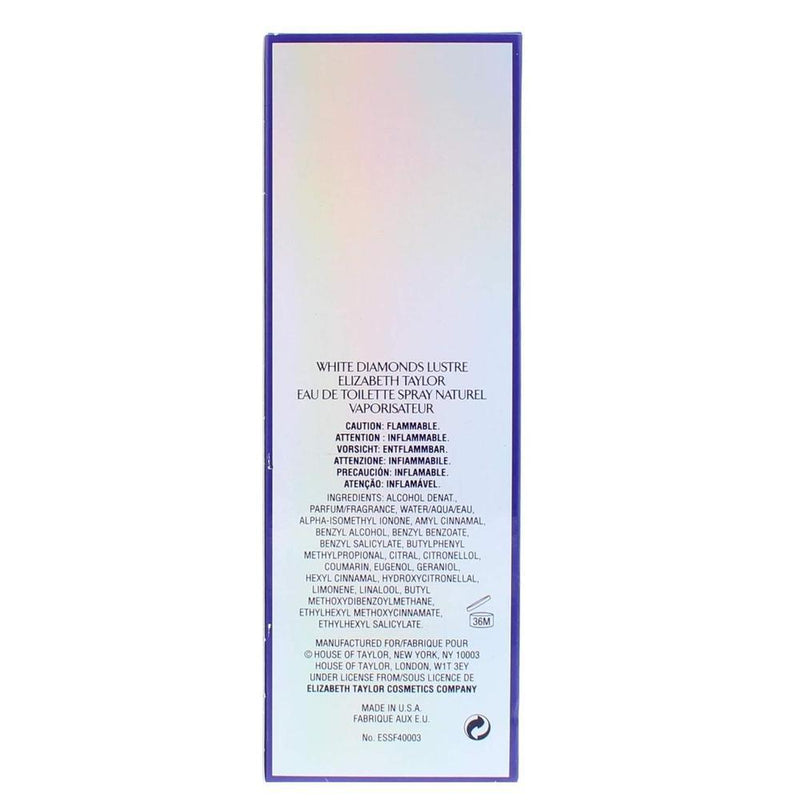 ELIZABETH TAYLOR White Diamonds Luster Eau De Toilette en aerosol