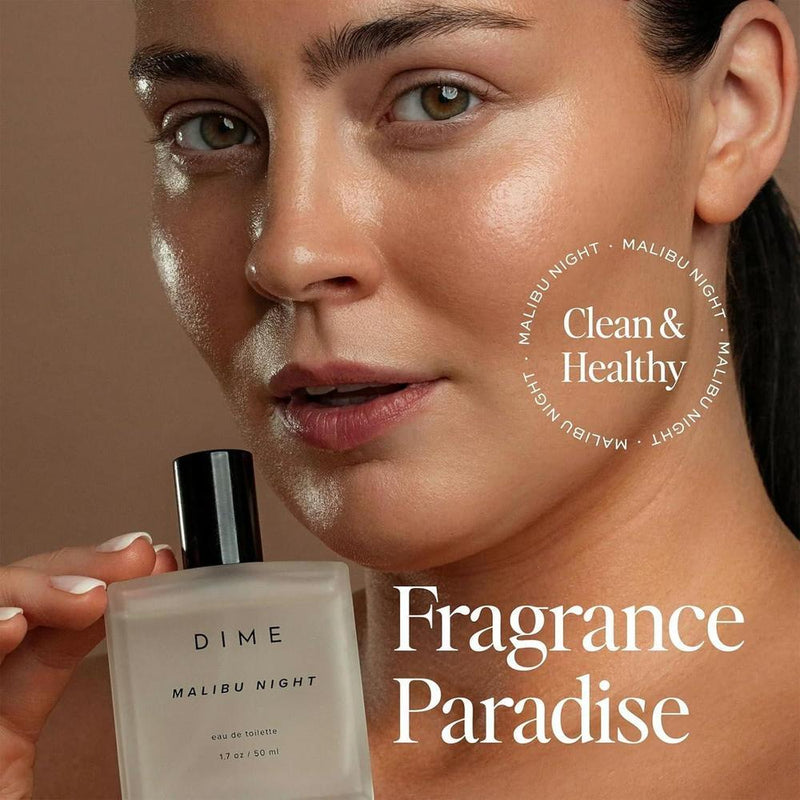 Perfume Dime Malibu Night Eau de Toilette para mujer, aroma floral y almizcle, hipoalergénico y limpio