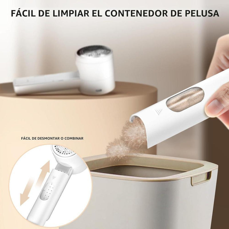 Rasuradora de telas recargable y portátil, con 3 velocidades, 6 cuchillas, pantalla LED, ideal para eliminar pelusas de ropa, muebles y más