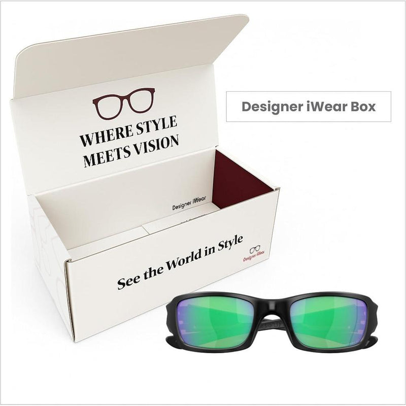 Gafas de sol Oakley Fives Squared para hombres con kit de cuidado y seguridad, ideales para actividades deportivas