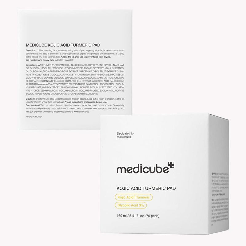 Almohadillas Medicube Con Ácido Kójico Y Cúrcuma Para Piel Problemática 160ml