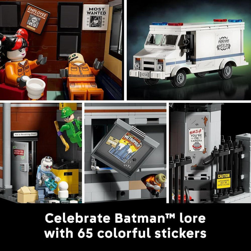LEGO DC Batman Arkham Asylum para adultos, decoración de hogar u oficina, ideal para fans de cómics y películas, 76300
