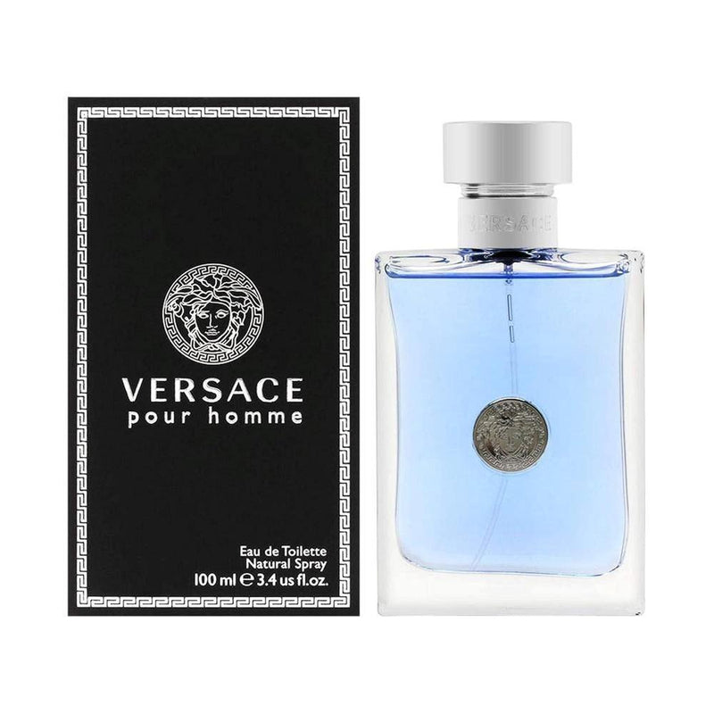 Versace Pour Homme Signature azul oscuro para hombre, Versace Pour Homme M en caja