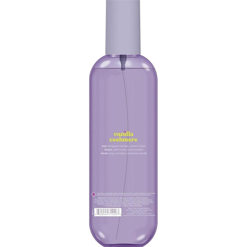 Rocío corporal de cachemira eos con almizcle suave, caramelo y ácido hialurónico, spray hidratante para mujeres