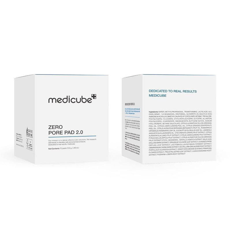 Almohadillas Toner Zero Pore Pad 2.0 Exfoliación Cuidado Poros Láctico 4.5% BHA 0.45% 70 Almohadillas