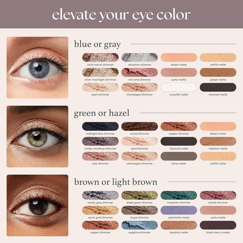 Sombra De Ojos Julep Crema A Polvo Resistente Al Agua Color Amatista Brillante Con Difuminador Integrado
