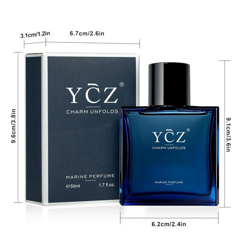 Ycz Charm Unfolds Perfume Marino para Hombres, Colonia Eau De Parfum de Larga Duración, Fragancia Oriental Amaderada