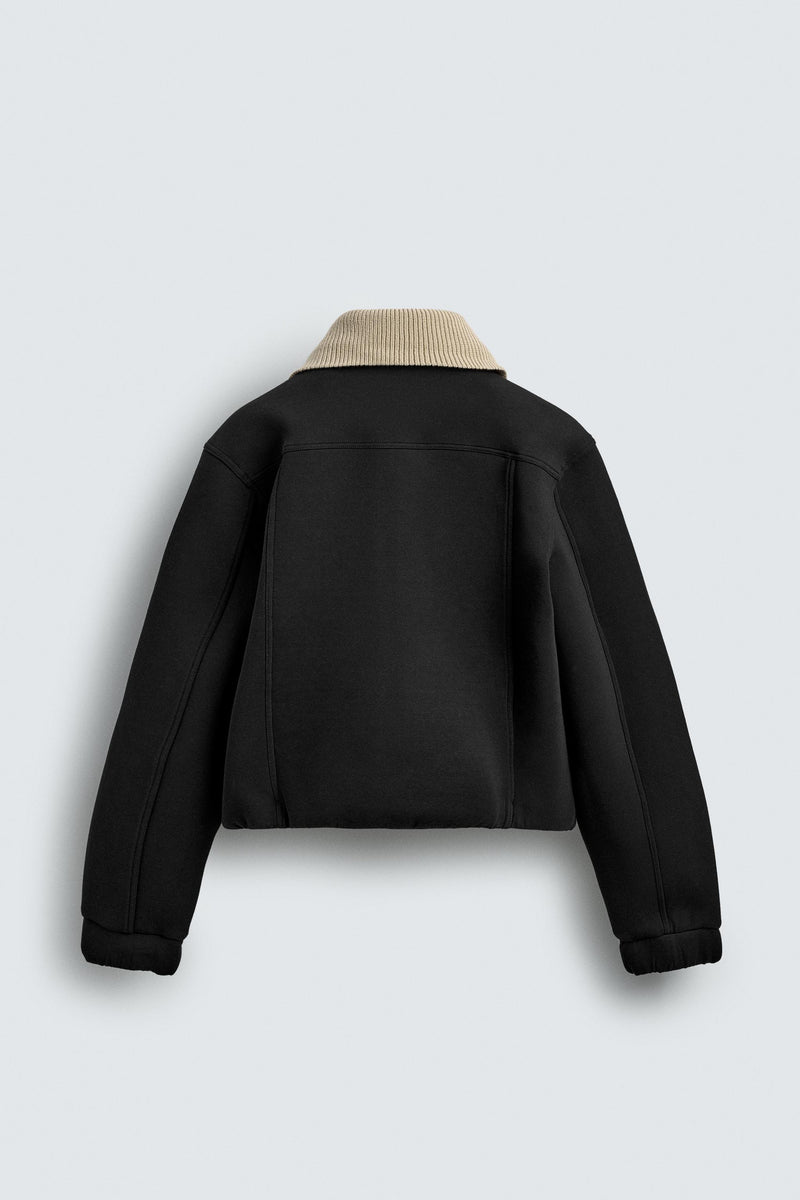 Cazadora Tecnica Cuello Contraste Zara