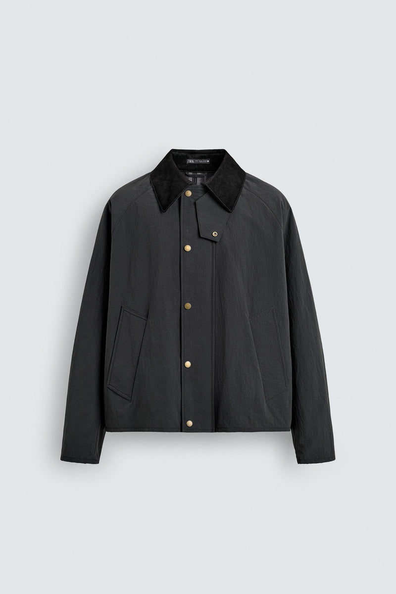 Cazadora Técnica Cuello Combinado Zara
