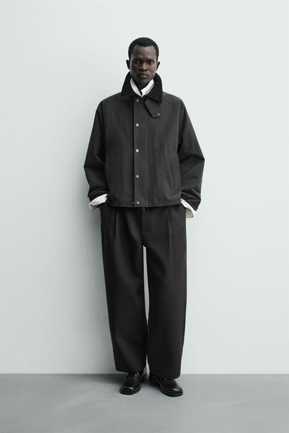 Cazadora Técnica Cuello Combinado Zara