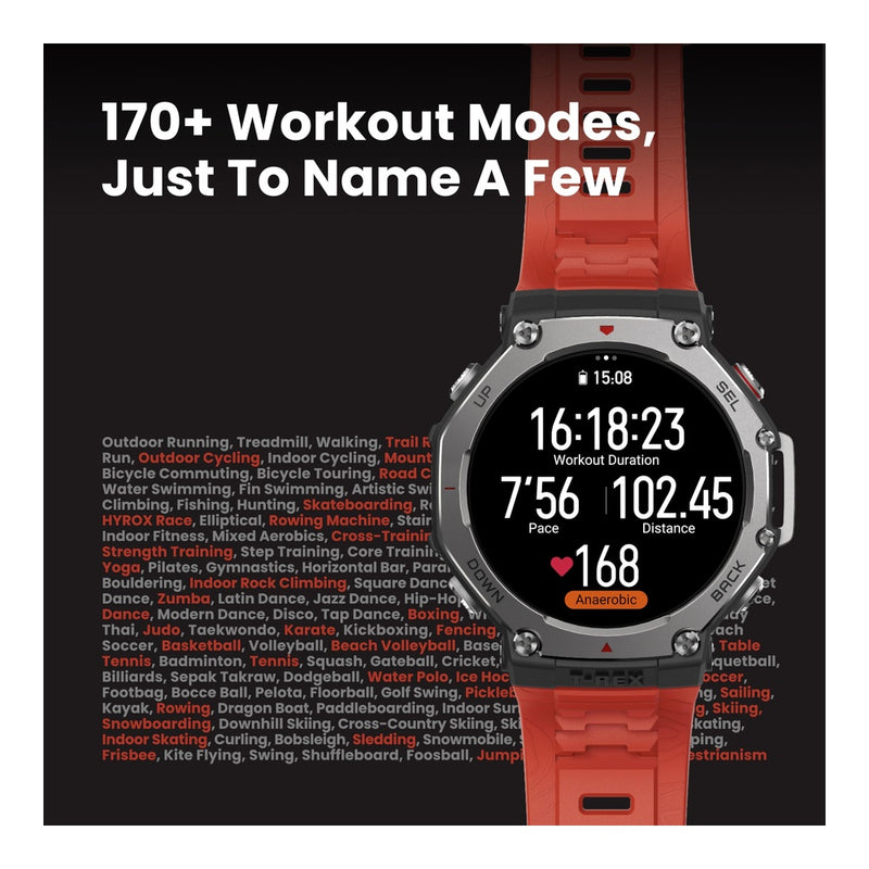 Amazfit T-Rex 3 - Reloj Inteligente Resistente Negro Con Pantalla Amoled 1.5 Pulgadas, Gps De Doble Banda Y 27 Días De Batería