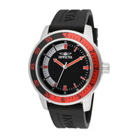 Reloj Invicta para hombre, modelo Specialty, acero inoxidable, con correa negra de silicona y movimiento de cuarzo