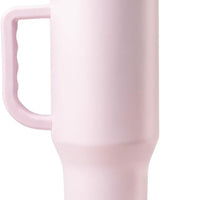 SANDJEST Light Pink 40oz Tumbler with Handle and Straw, Insulated Stainless Steel Travel Coffee Mug for Women Girls, Gift Idea for Birthday Christmas Mothers Day