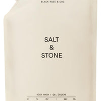 Salt & Stone Body Wash for Women & Men, Black Rose & Oud Refill 32 fl oz