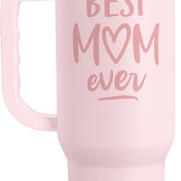 SANDJEST Gift for Mom - Best Mom Stainless Steel Tumbler with Handle, Travel Coffee Mug for Moms - Gifts for Birthday Christmas Mothers Day, 40oz