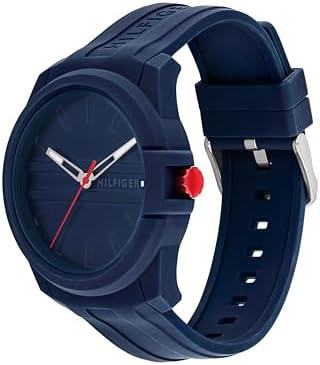 Reloj Tommy Hilfiger 3-Hand Quartz - Correa de Silicona 44mm (Azul)