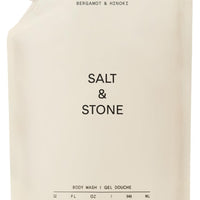 Salt & Stone Body Wash for Women & Men, Bergamot & Hinoki Refill 32 fl oz