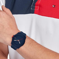 Reloj Tommy Hilfiger 3-Hand Quartz - Correa de Silicona 44mm (Azul)