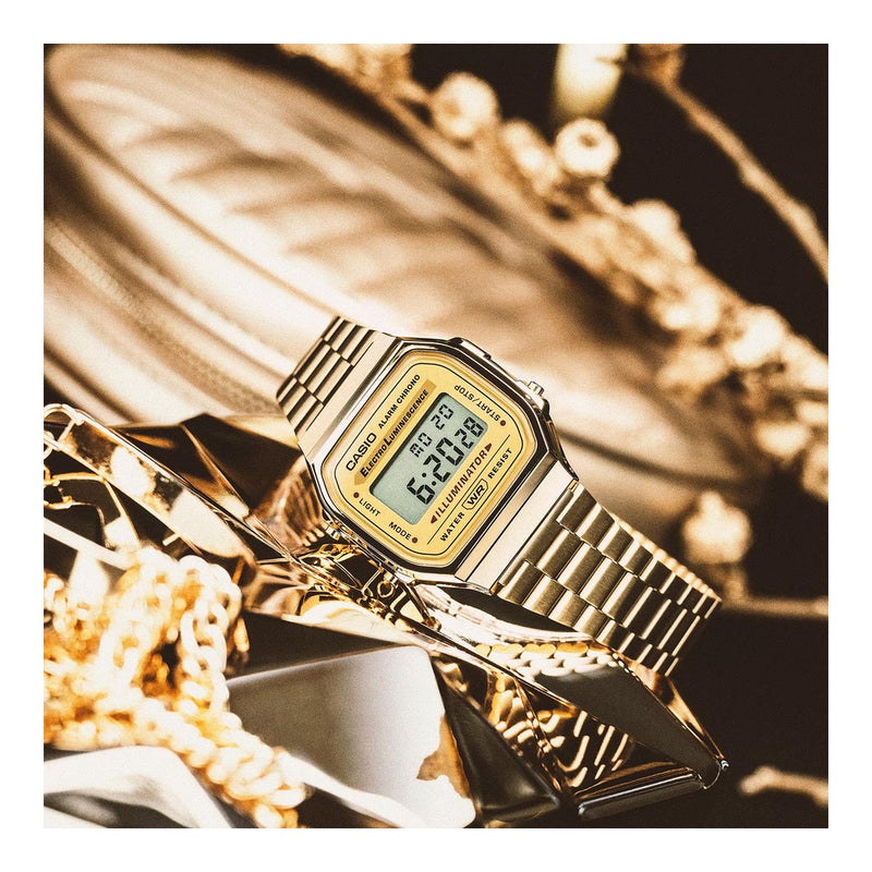 Reloj digital Casio Vintage Collection A168 estilo retro movimiento cuarzo con resistencia al agua y cronómetro