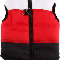 MaruPet Winter Dog Vest - Waterproof Windproof Warm Coat for Cold Weather - Small Medium Dogs (Not Big Dogs) - White/Red/Black