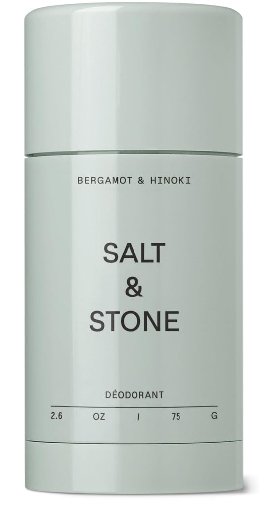 Salt & Stone Aluminum-Free Deodorant, Women & Men Bergamot & Hinoki 2.6 oz