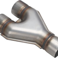 A-KARCK Exhaust Y Pipe 2.5" Inlet, Stainless Steel 10" Long Dual 2.5" Outlet Y Pipe Withstands High Temperatures(Wide-body)
