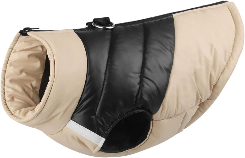 Winter Christmas Waterproof Windproof Dog Jacket - Warm Vest Coat for Small & Medium Dogs - Not Suitable for Big Dogs C-3-light Brown X-Large