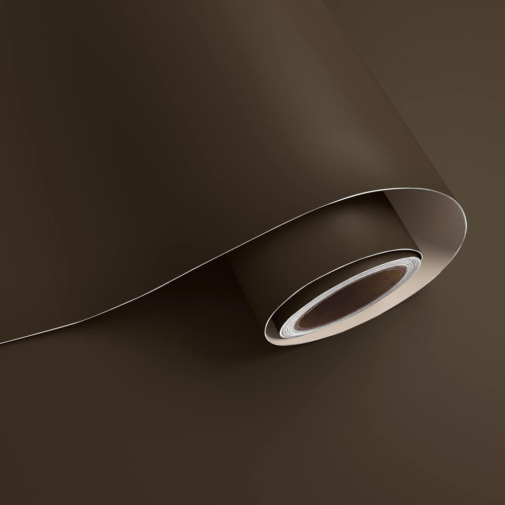 VaryPaper 32"x118" Large Size Brown Wallpaper Peel and Stick Solid Contact Paper for Countertops Waterproof Self Adhesive Vinyl Wall Paper Removable Stick on Wallpaper for Cabinets Shelves Desk Drawer