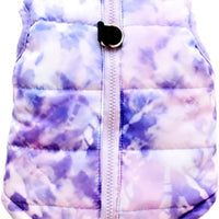 MaruPet Winter Waterproof Windproof Reversible Dog Vest Coat Warm for Cold Weather Down Jacket Small Medium Dogs (Not Suitable Big Dogs) Y-1-purple XXS XXS(Back:7.0'', Chest:11.0'', 2.0-3.0lbs)