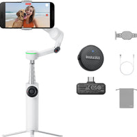 Insta360 Flow 2 Pro - Summit White — Estabilizador gimbal para celular con IA