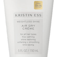 Kristin Ess Hair Weightless Shine Air Dry Cream for Curl Definition, Smoothing + Blowout Prep - Frizz Control - Light Hold - Women's Styling Product for Frizzy, Wavy + Curly Hair - Vegan