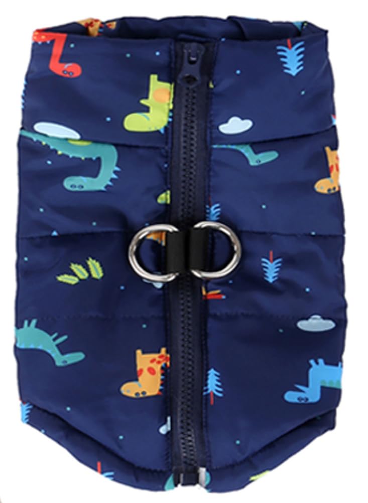 Winter Waterproof Windproof Dog Jacket - Warm Vest Coat for Small & Medium Dogs - Not Suitable for Big Dogs C-1-dino Large