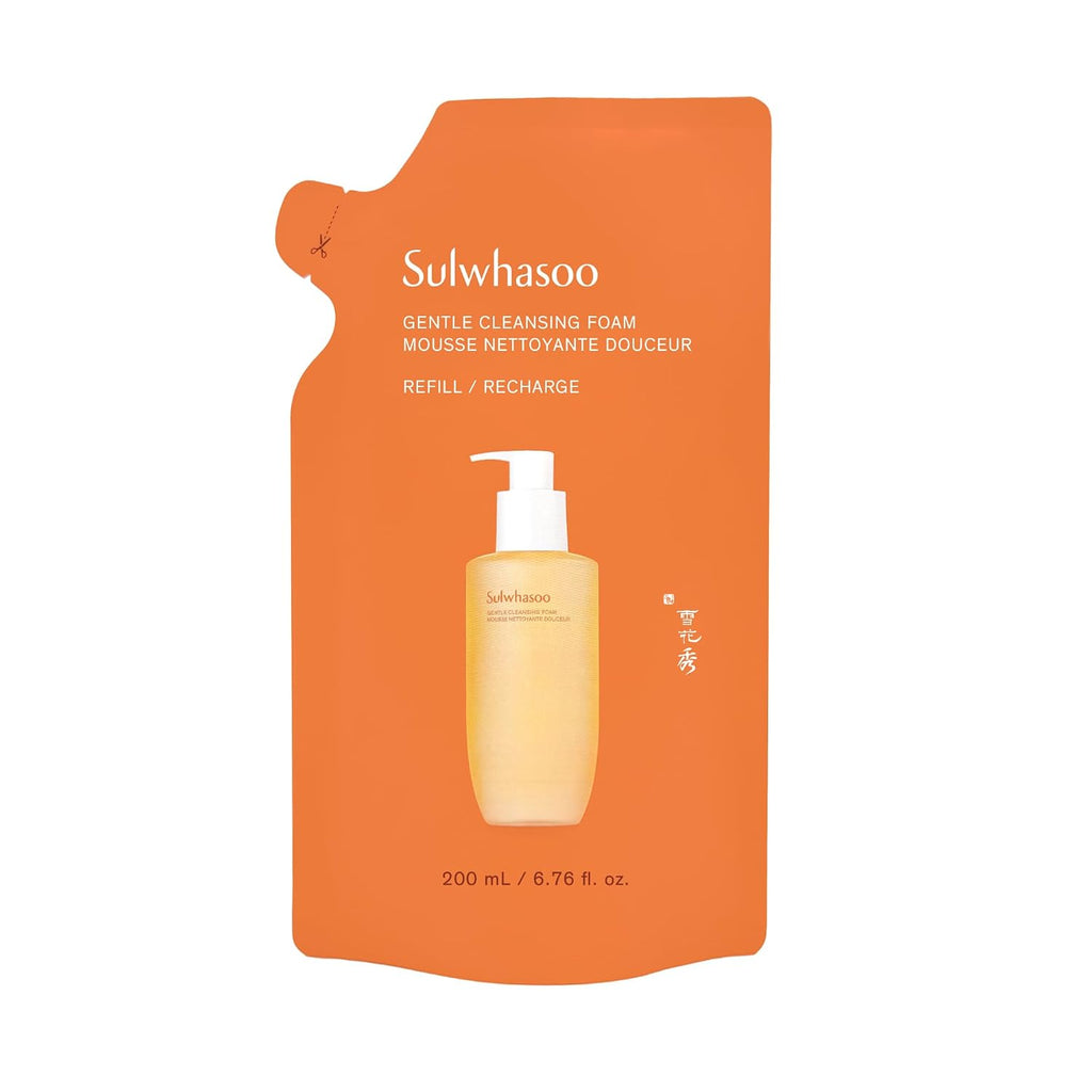 Sulwhasoo Gentle Cleansing Foam – Hydrating Daily Gel-to-Foam Facial Cleanser | Removes Makeup, Dirt & Impurities, Softens & Refreshes Skin | Korean Skincare Face Wash, Refill