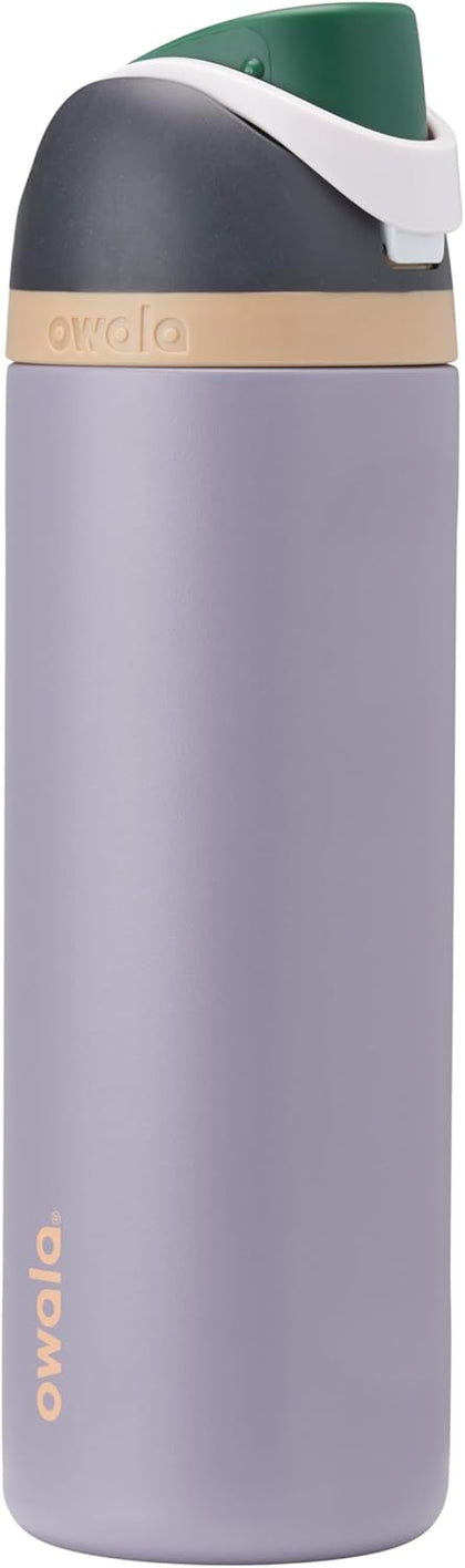 Owala FreeSip Stainless Steel Water Bottle 24 oz Grey/Grey (Due North)