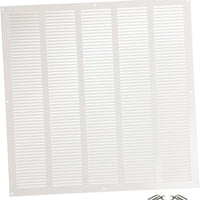 Steinberg14 White Vent Cover 18x18 (Duct Opening) with Mesh - Wall and Ceiling Ventilation Register - Metal Air Grille - HVAC Cold Air Return Vent - 19.68"W x 19.68"H Outer Dimensions