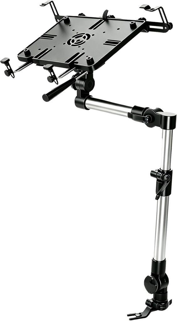 Vehicle Laptop Mount, Truck Laptop Mount for Cars, Vans, Quick installation, Full Motion Swivel, MS-526 Laptop Holder for Mobile Work, No-Drill Computer Stand with Adjustable Height ,5-Year Warranty