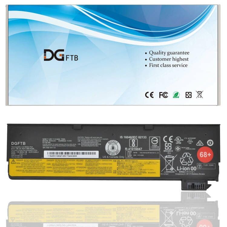 DGFTB X20 68+ 45N1136 45N1738 72Wh Laptop Battery for Lenovo ThinkPad X240 X250 X260 X270 T440 T440S T450 T450S T460 T460P T470P T550 T560 W550 L450 Series 68+ 0C52861 0c52862 0c52862 (10.8V 6 Cell)