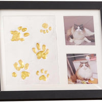 LUMIXA Baby Hand & Footprint Kit with Ink Pad & Picture Frame | Pet Paw Print Clay Keepsake for Cats Dogs | Includes 8 Color Paints for Newborn Nursery & Pet Memory Preservation (yellow(8 Paints + 2 Ink Pads))