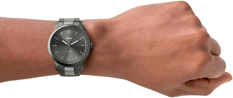 Fossil Men's Minimalist Quartz Stainless Steel Three-Hand Watch for Men