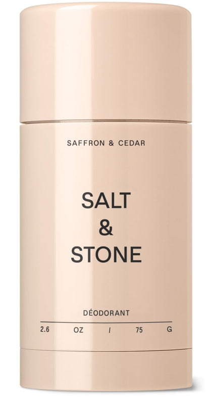 Salt & Stone Aluminum-Free Deodorant for Women & Men Saffron & Cedar 2.6 oz