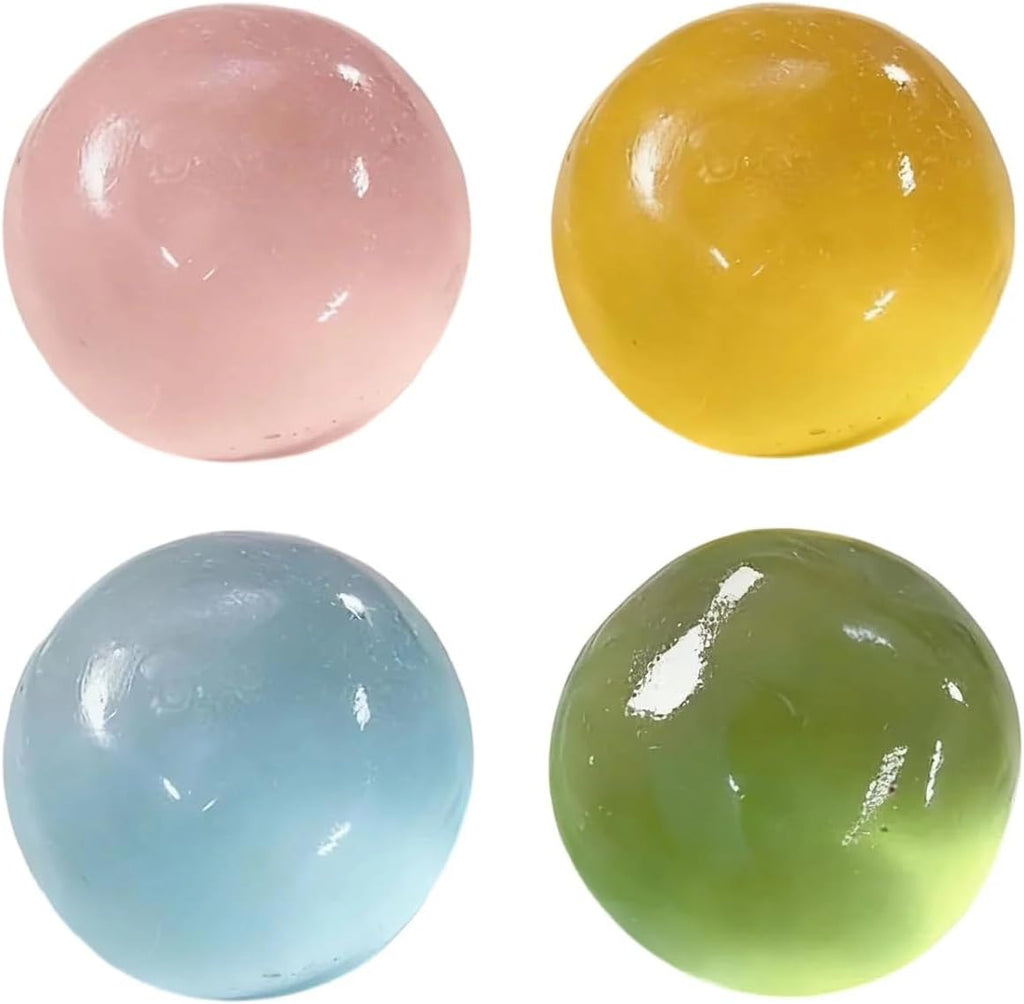 Coconut Oil Squishy, Coconut Oil Slow Rising Squeeze Stress Ball Clear Jelly Bubblegum Texture Coconut Oil Squishy Toy (4 pcs)